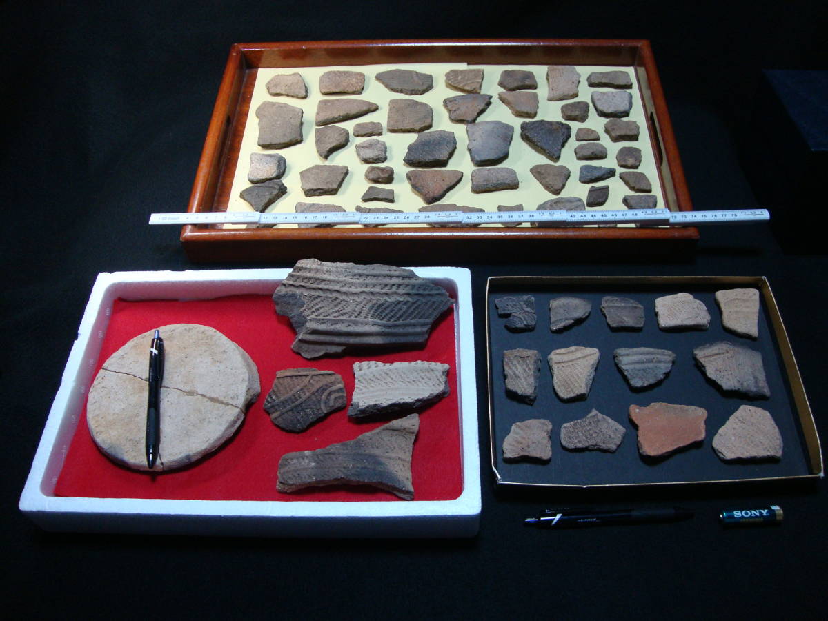 ① 後期旧石器時代からの遥か縄文土器「クランク状文・沈線文・貼付文 