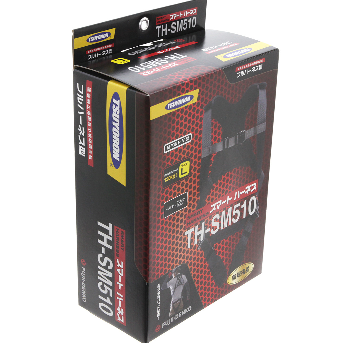 【未使用品】FUJII-DENKO 藤井電工 スマートハーネス Lサイズ TH-SM510-OT-BLK-L-BX ツヨロン 腿ベルトV型 藤井電工 スマートハーネス ツヨロン 価格.com 傾斜面作業用ハーネス 黒