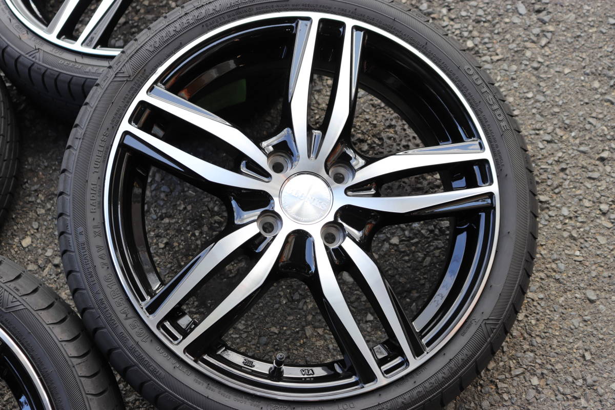 007】◇送料無料◇5J+45 4H/100 バリ溝!!ウィンランR330 165/45R16 