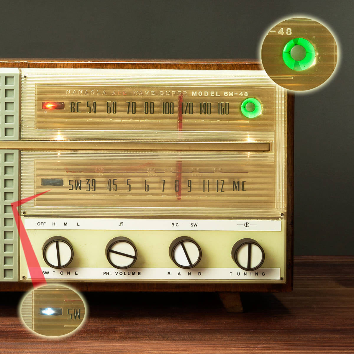 動作確認済Nanaola Radio Type 6M-36型ナナオララジオ