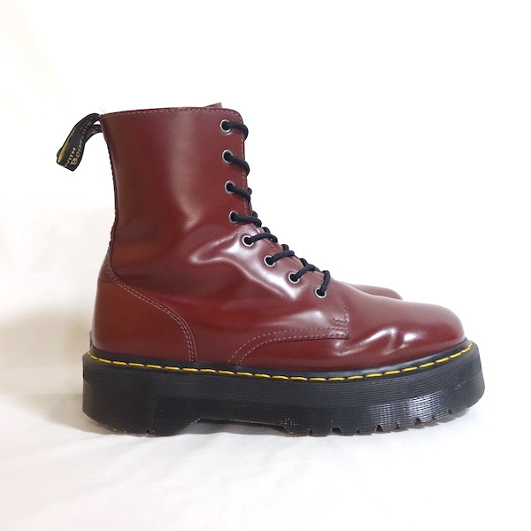 Dr.martens チェリー サイドジップ8ホール UK9（ドクターマーチン  