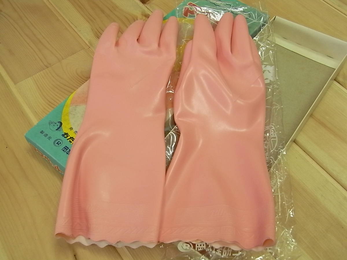 新品 昭和レトロ ビルパール・ゴールド 高級ゴム手袋 岡本理研ゴム 5組