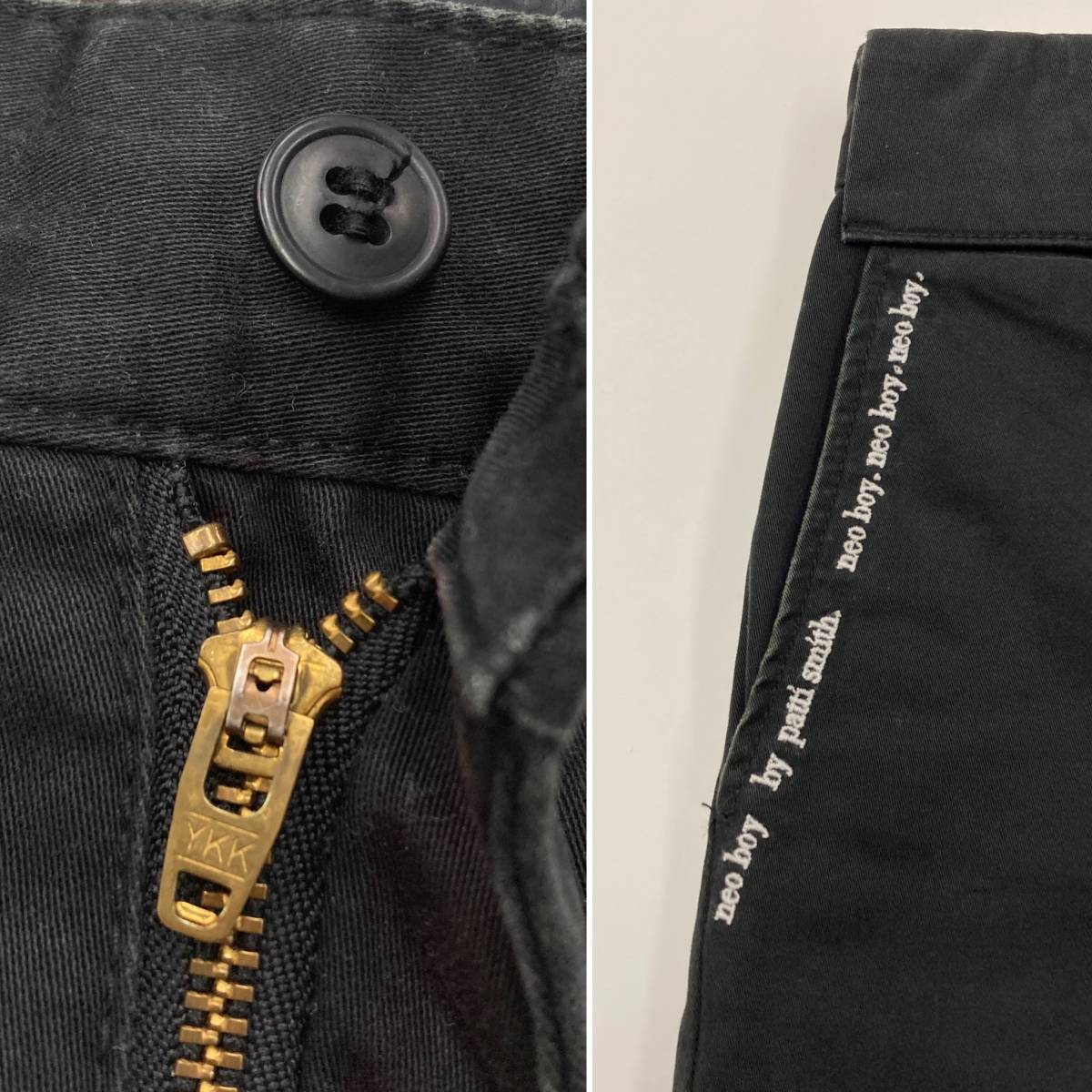 UNDERCOVER 09SS NEOBOY期 Patti Smith 稲妻 刺繍 ショーツ ブラック 