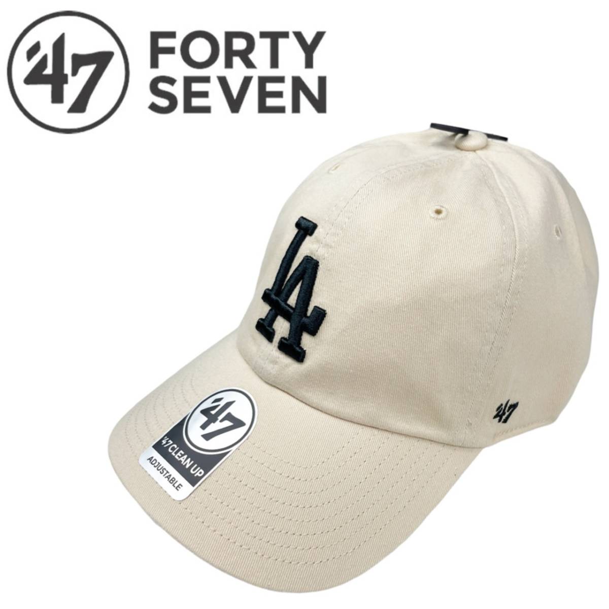 フォーティセブン ブランド キャップ 帽子 RGW12GWSNL クリーンナップ 柔らか ドジャーズ ナチュラル 47BRAND DODGERS CLEAN UP 新品