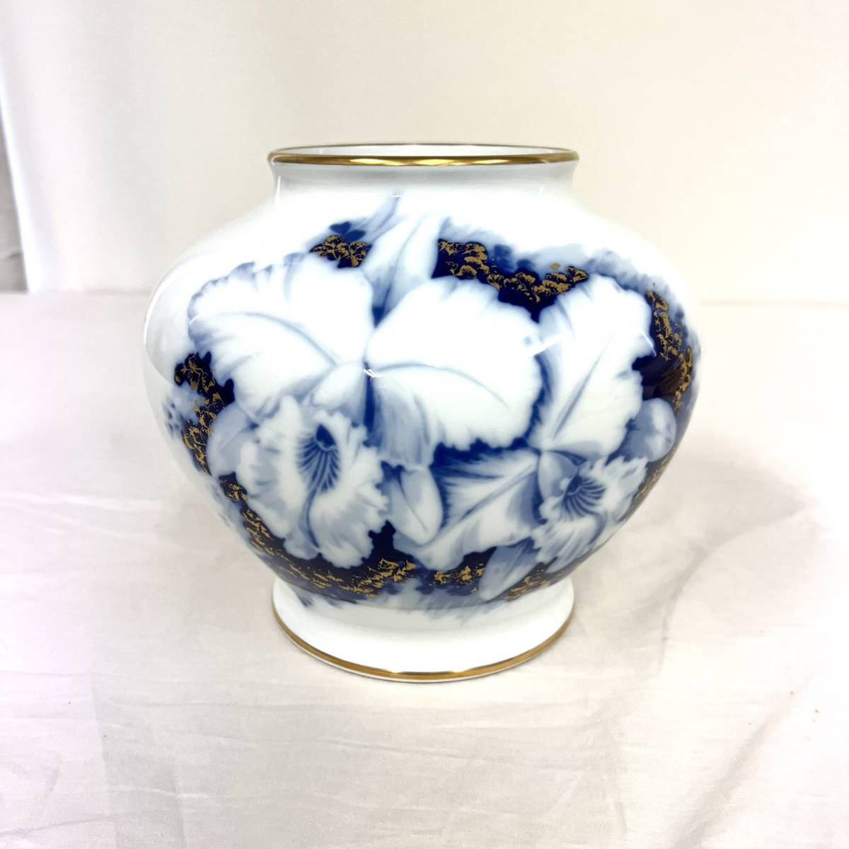 APA544 オークラ 大倉陶園 花瓶 金彩 ND360