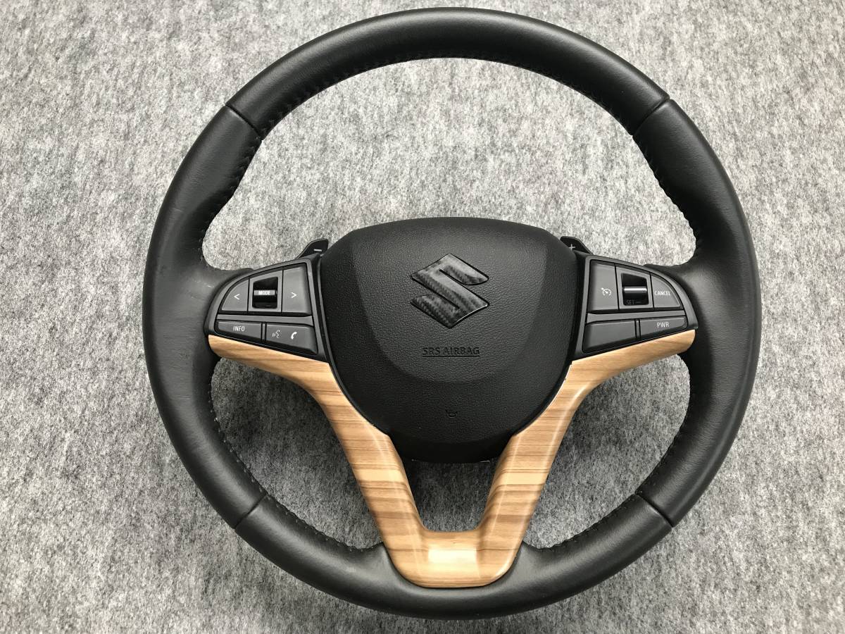 新型ハスラー ステアリングパネル ハスラー ナチュラルウッド 