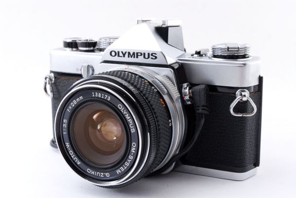 美品 OLYMPUS OM-1 + AUTO 28mm F3.5 露出計稼働 実用品】オリンパスOlympus OM-1 + G.ZUIKO AUTO-W F3.5 28mm 完動