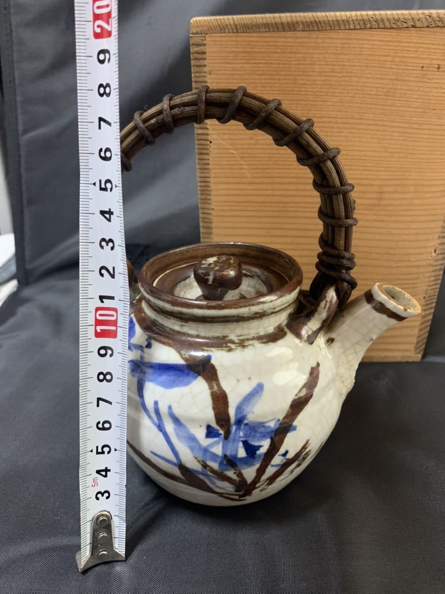 清水 六兵衛？ 面取　蘭絵　急須 煎茶道具 新作入荷，定番】 名工【 清水六兵衛 】煎茶道具 急須 土瓶 茶道具