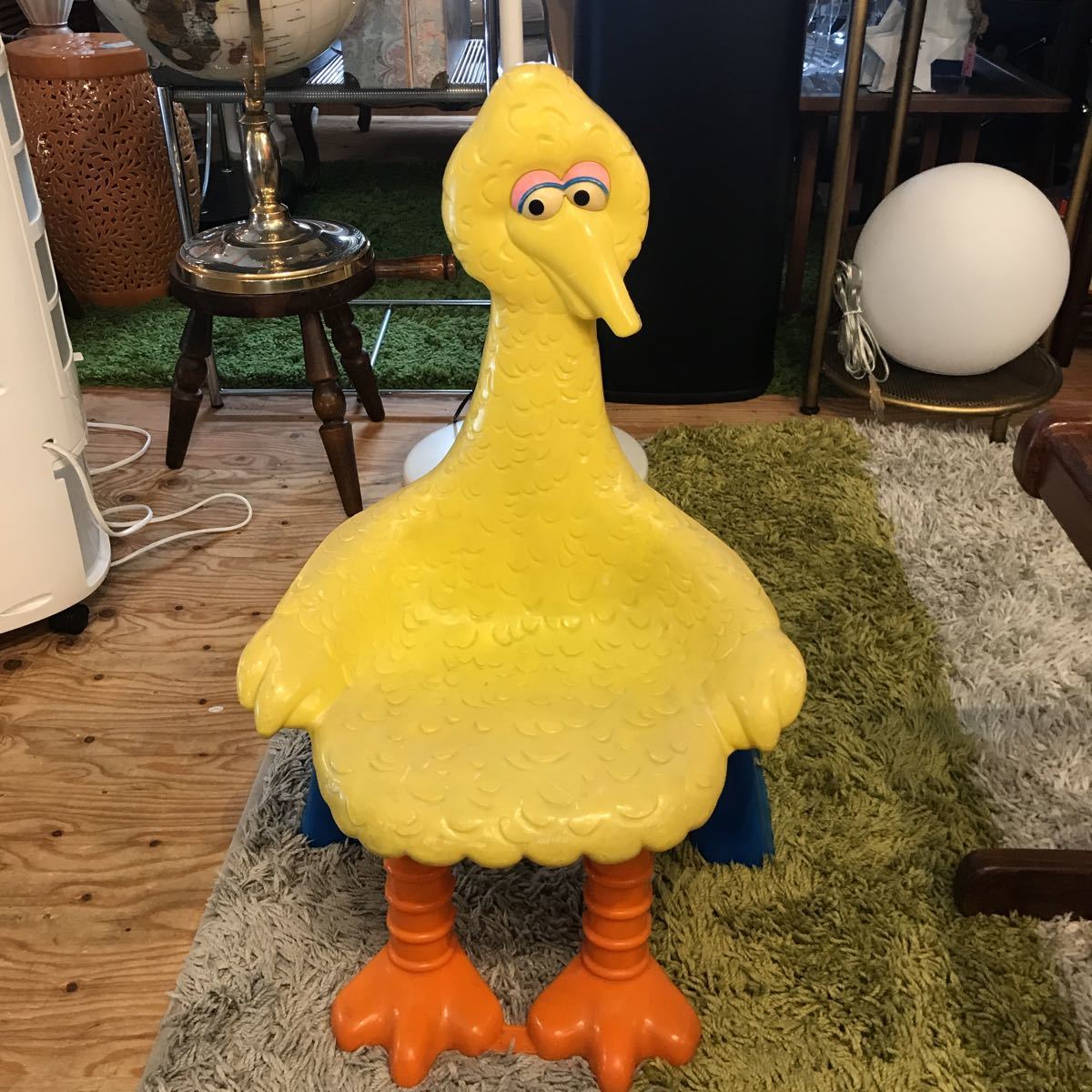 0 Big Bird Sesame Street Vintage Chair Plastic - セサミストリート