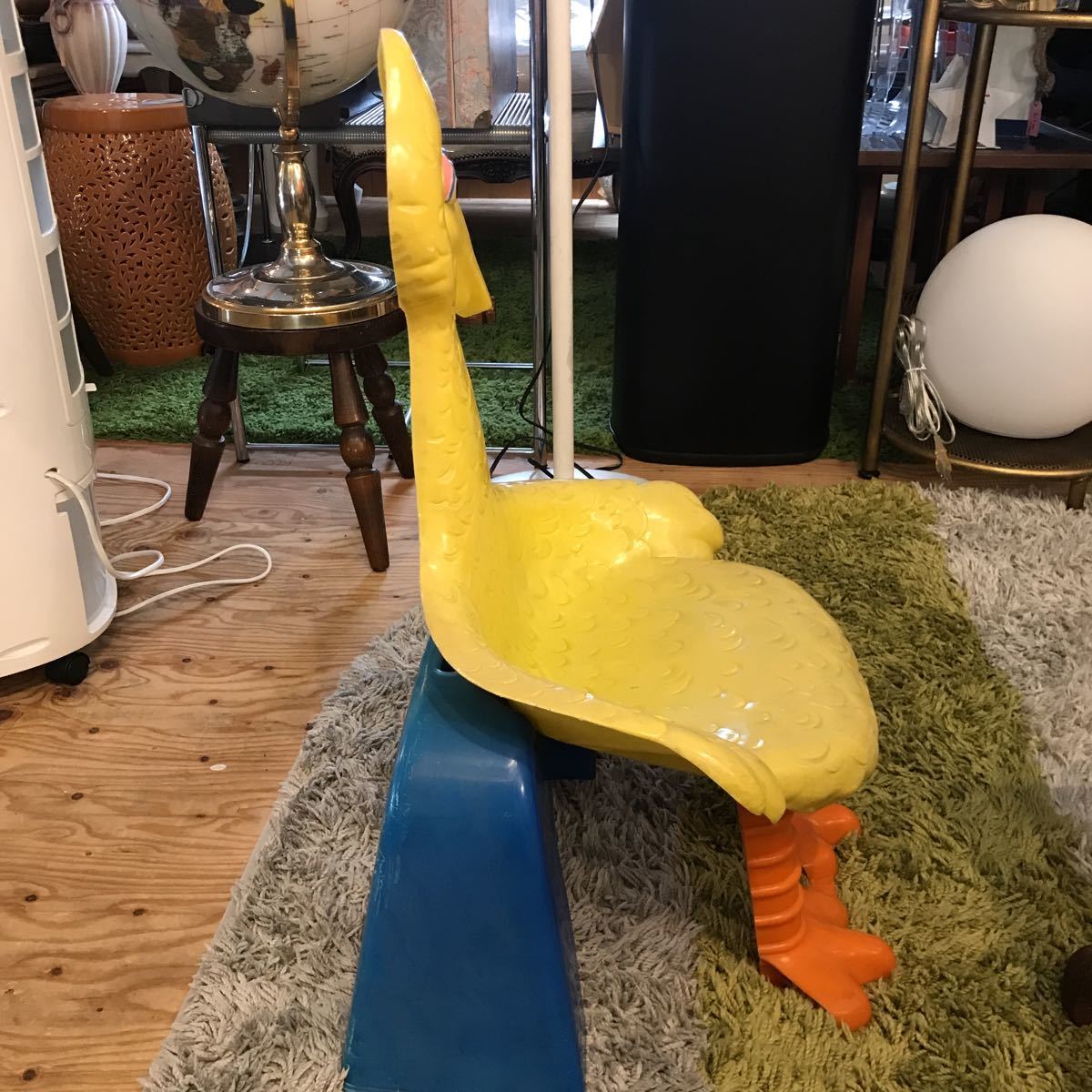 0 Big Bird Sesame Street Vintage Chair Plastic - セサミストリート