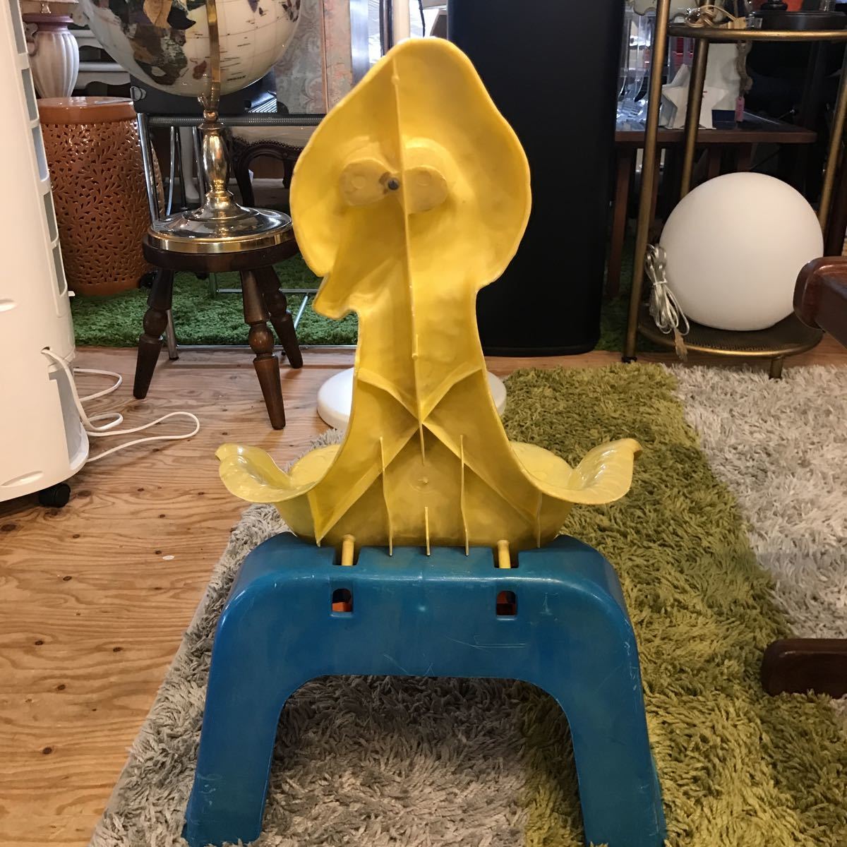 0 Big Bird Sesame Street Vintage Chair Plastic - セサミストリート
