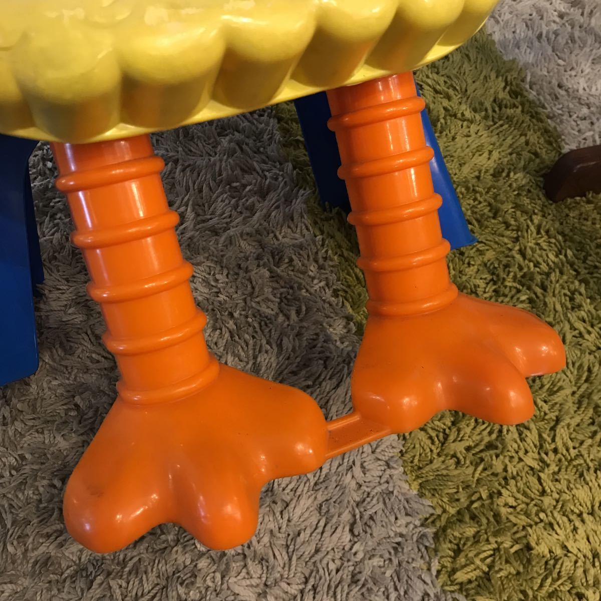0 Big Bird Sesame Street Vintage Chair Plastic - セサミストリート