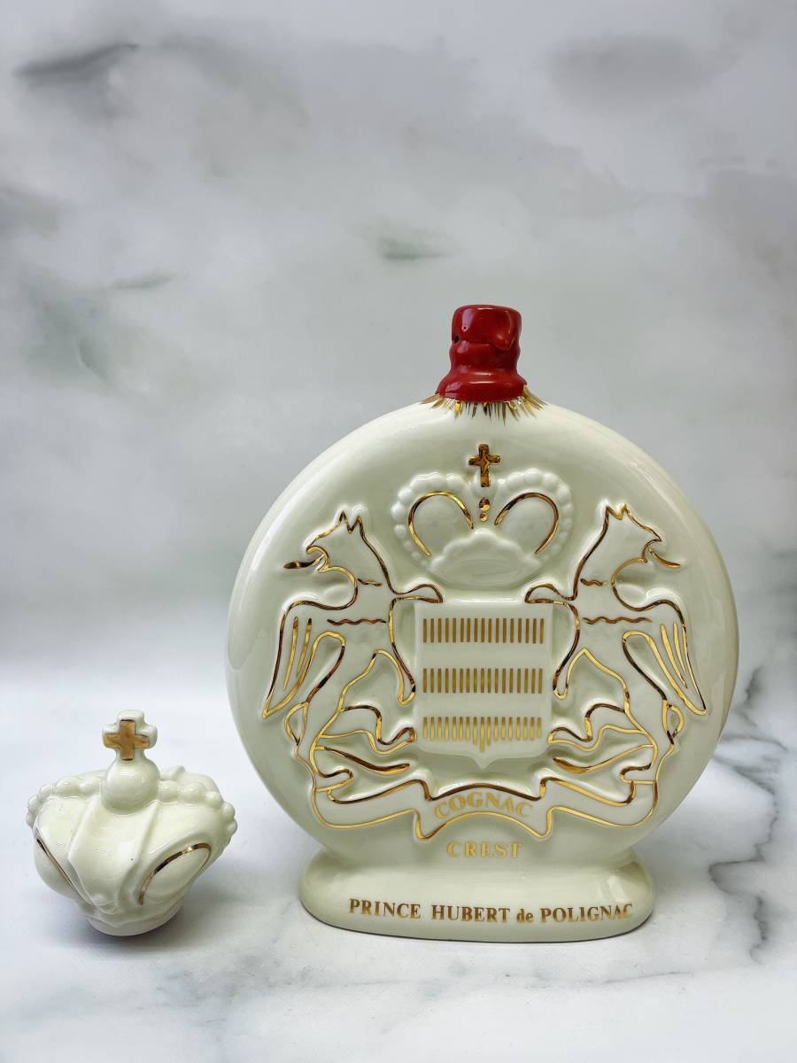 【古酒・未開栓】プリンス・ユーベル・ド・ポリニャック クレスト　白陶器 古酒 Prince Hubert de POLIGNAC プリンス ユベール ド ポリニャック