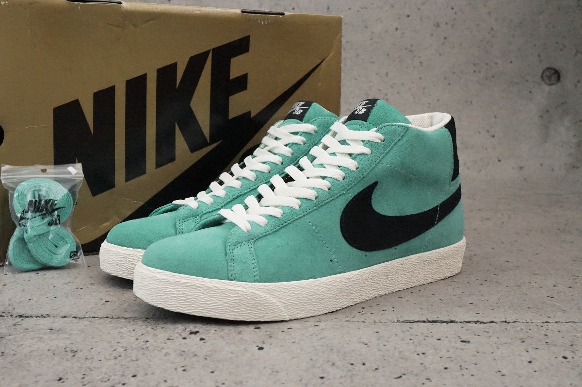 28cm NIKE ナイキ BLAZER SB AZURE/BLACK 310801-401 ブレーザー エスビー ティファニー US10 28ｃｍ 2008年製 金箱付き