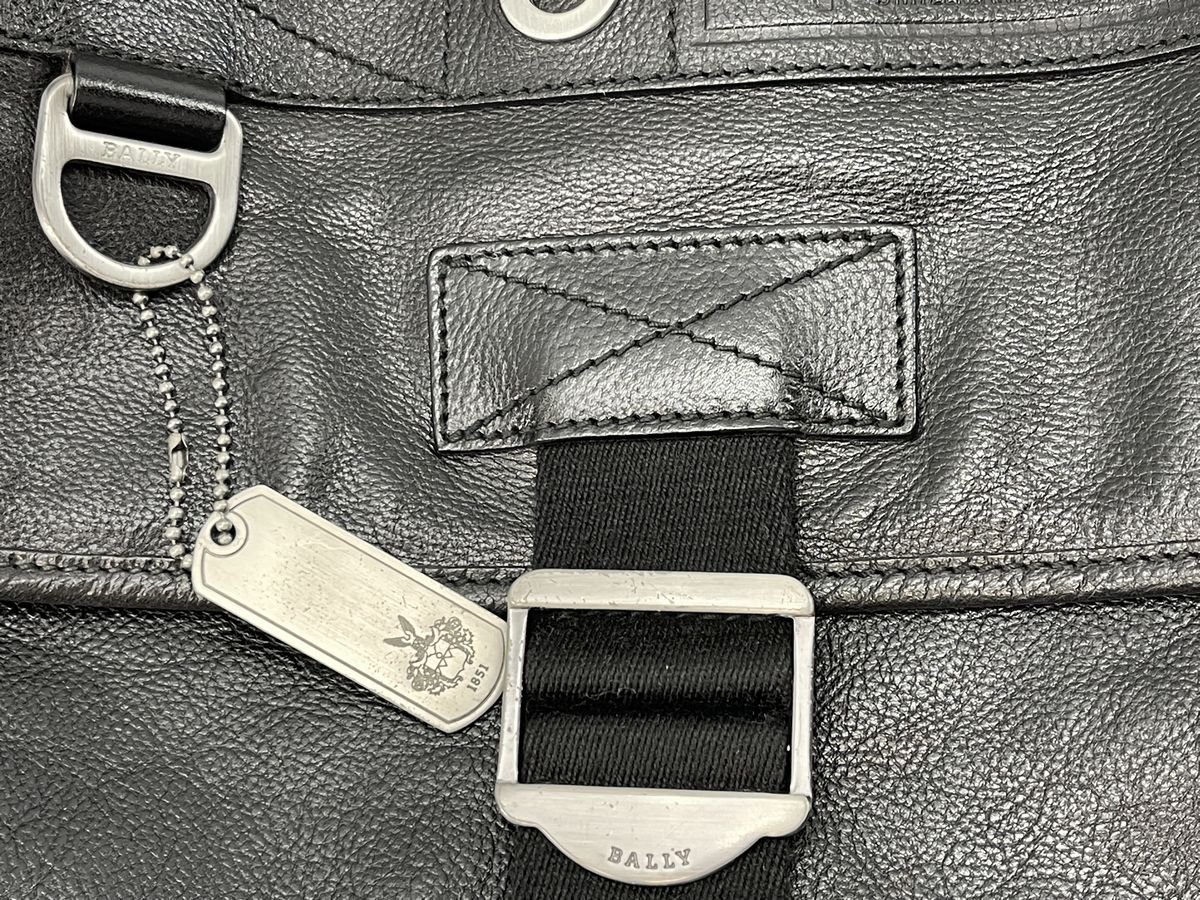 BALLY バリー レザー ショルダーバッグ 黒[325918 BALLY バリー ブラック メコイ MECOY オールドバリー