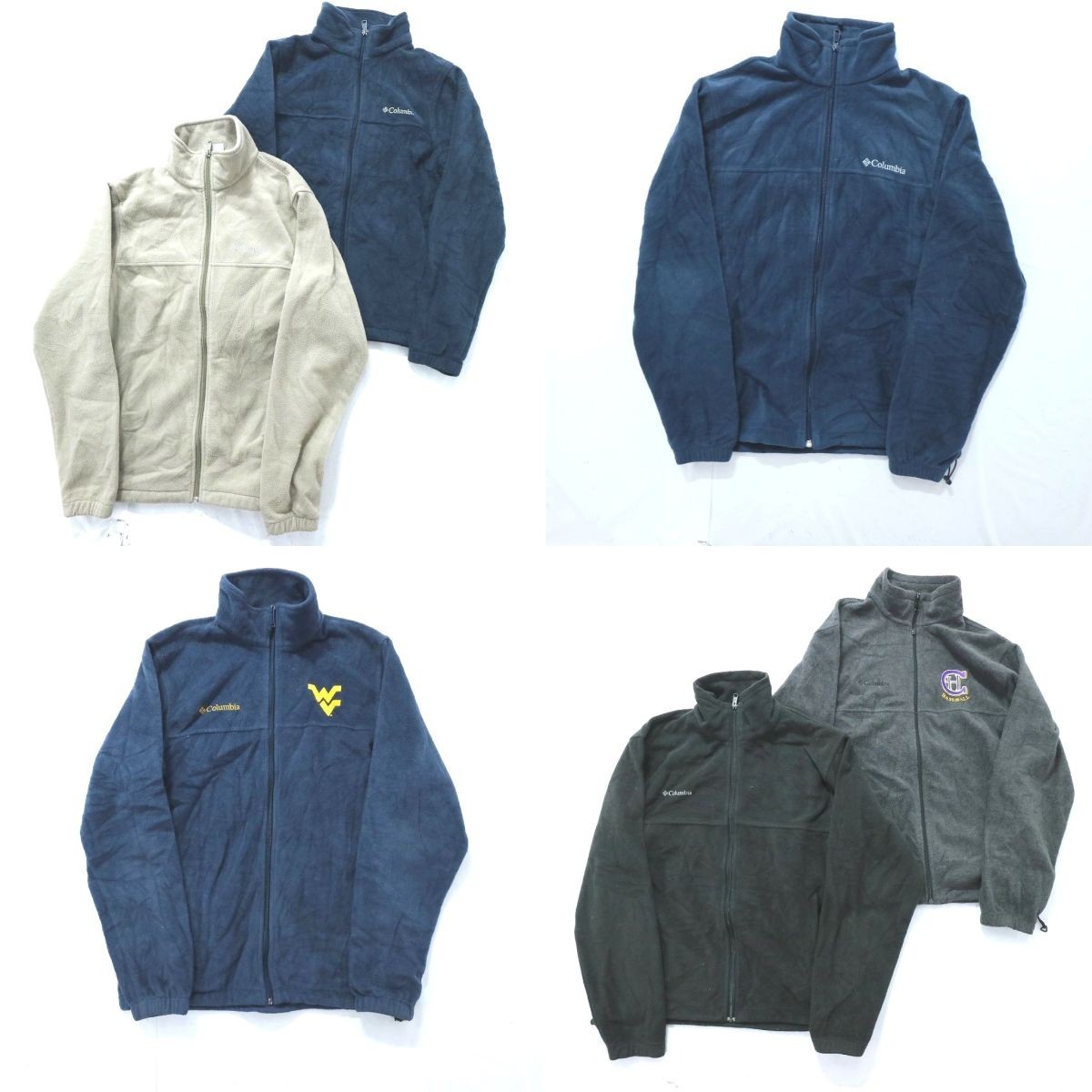 ◎コロンビア フリースジャケット set アウトドア 他 (メンズS/M) 6枚セット まとめ売り 古着卸 1円スタート 最落なし MI8319