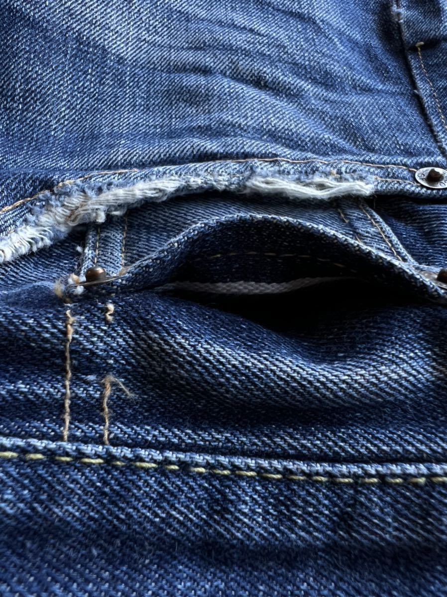 60s LEVIS 501 BIGE タイプ初期 XX移行期 鬼ヒゲ 蜂の巣 ボタン裏16