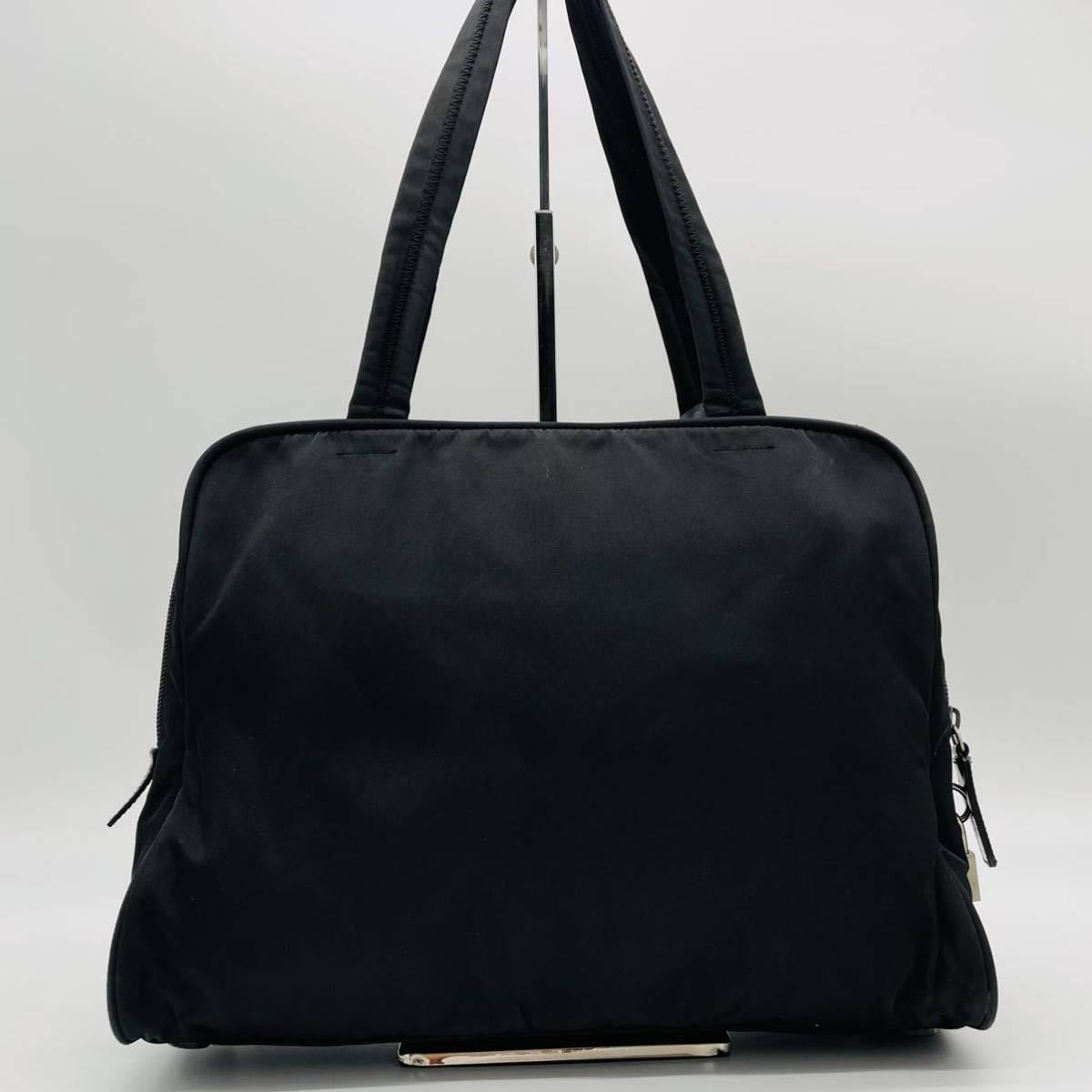 1円 PRADA プラダ テスートナイロン ハンドバッグ トートバッグ 肩掛け 