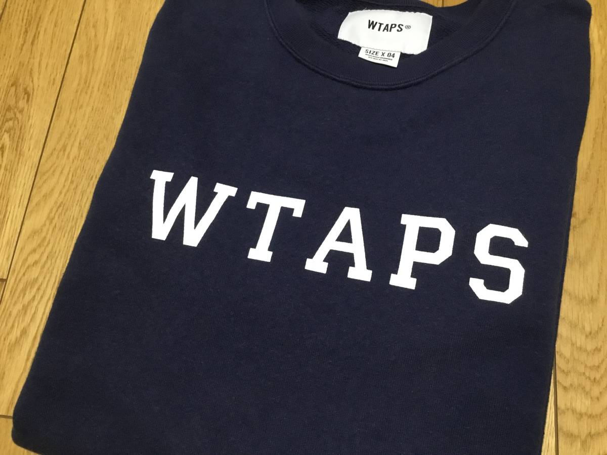WTAPS 22SS ACADEMY SWEATER NAVY 希少XLサイズ COLLEGE スエット 