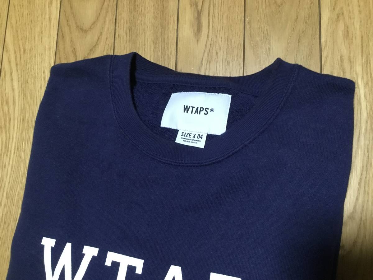 WTAPS 22SS ACADEMY SWEATER NAVY 希少XLサイズ COLLEGE スエット 