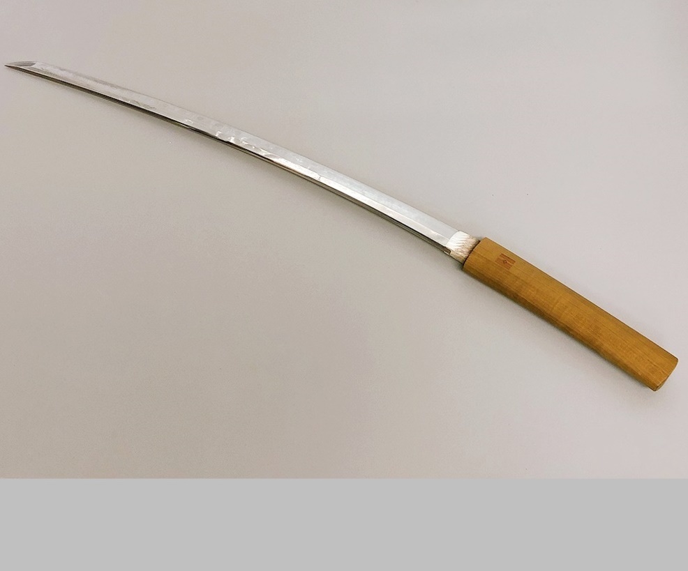 脇差 武具 在銘 古き時代物 作州住助房 全長65.9cm 登録証