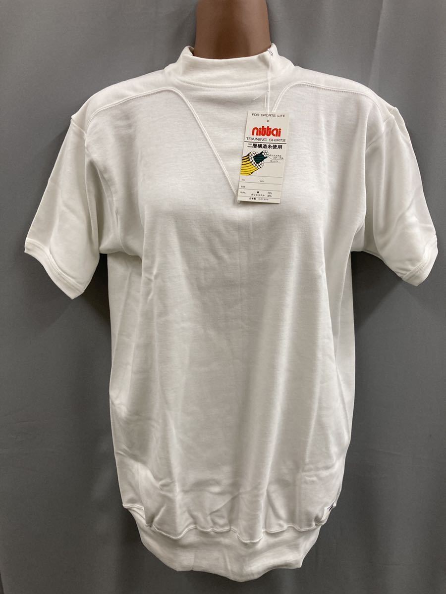 体5-13 EL サイズ ホワイト ニッタイ nittai 希少品 606 トレーニングシャツ 半袖 丸首 シャツ 体操服 体操着 日体 昭和 レトロ 日本製 白