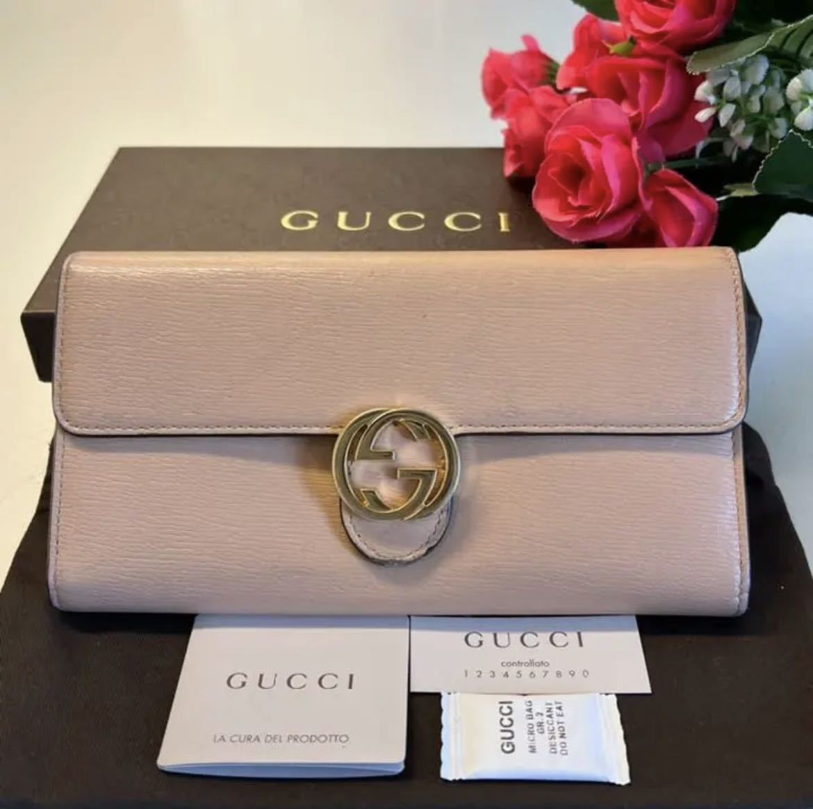 定番，100%新品 に近い グッチ GUCCI 財布 長財布 インターロッキングGG(女性用財布)｜売買されたオークション情報、yahooの商品情報をアーカイブ公開 - オークファン 服飾小物