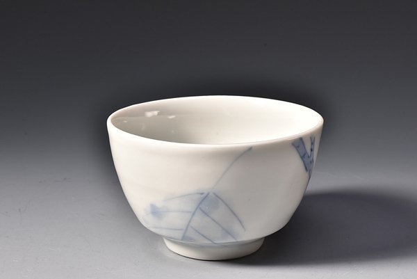 京焼 高橋誠 竹雀文 三足香炉 共箱付 美品 ぐい呑 共箱 S4130日本工芸会正会員高橋誠「染付四十雀図 」陶歴 高橋