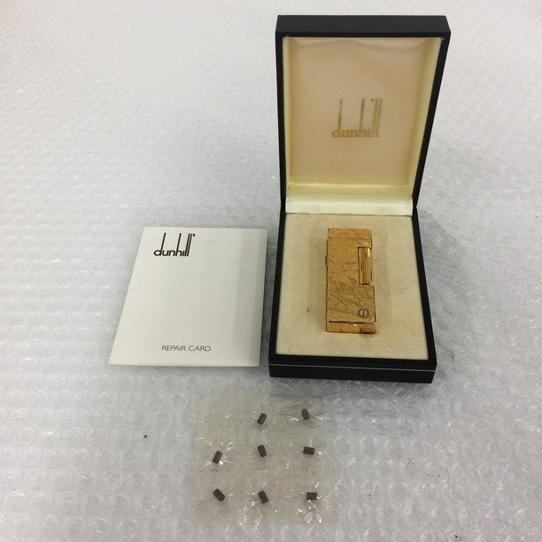 AIAK4033】Dunhill ダンヒル ローラー ガスライター 替え石・箱有り