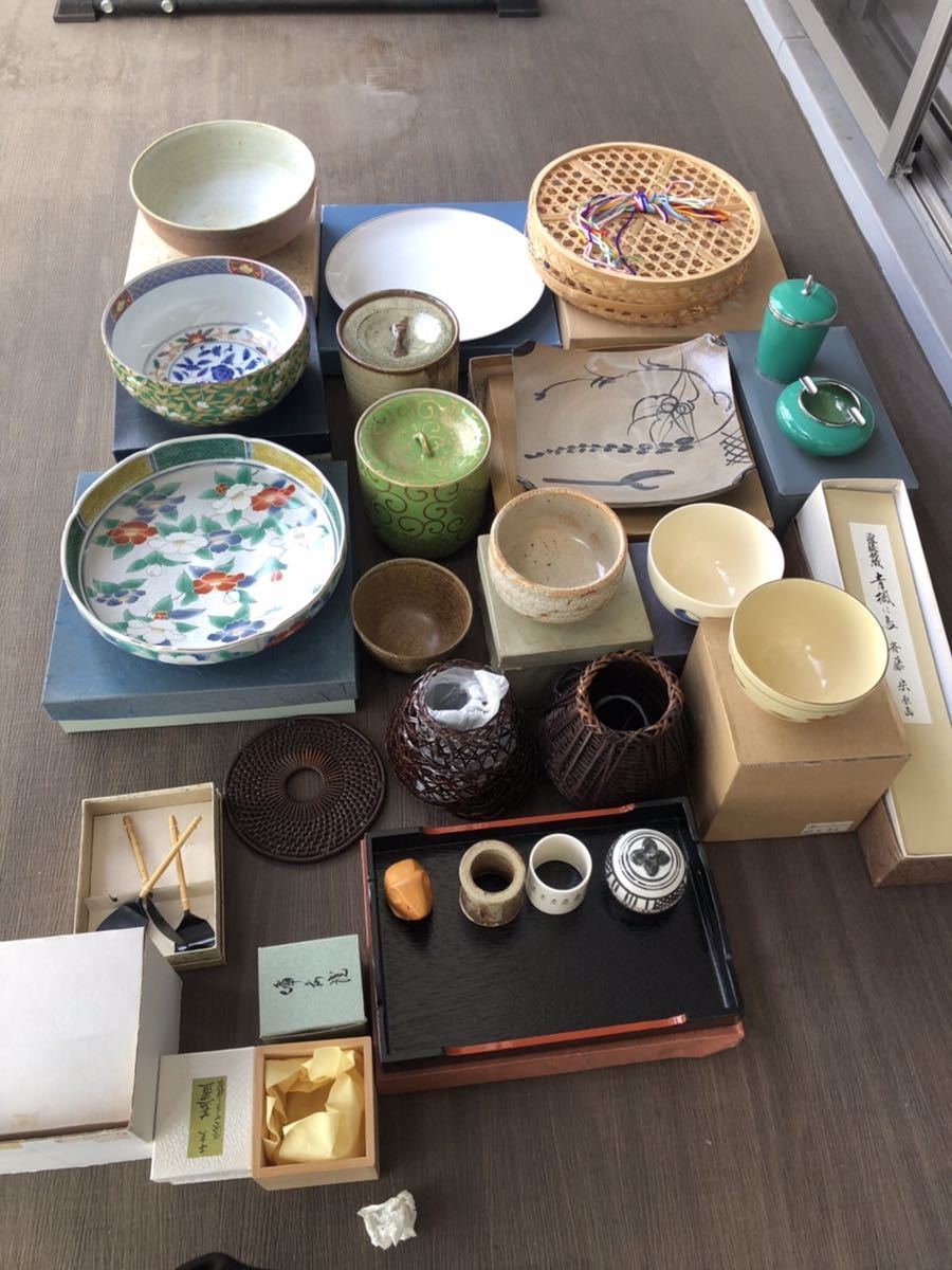 茶道具 まとめて 茶碗 まとめて8点 紫砂 京 煎茶道具 茶道具 花瓶 茶盆