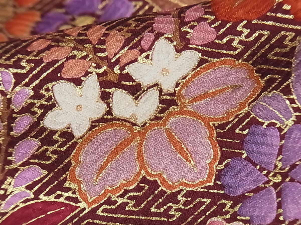 平和屋着物□紫綬褒章 巨匠『岩田専太郎』訪問着 駒刺繍 花尽し 金彩