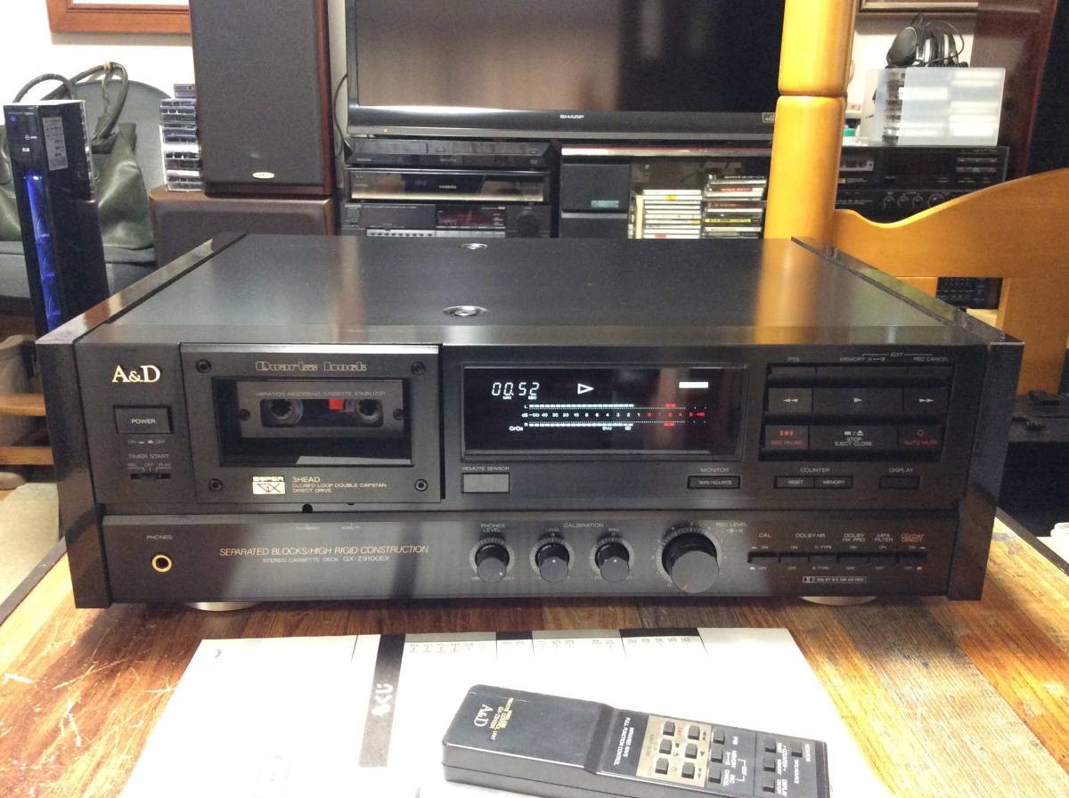 外観完璧】A&D カセットデッキ GX-Z9100 ジャンク扱い リモコンつき