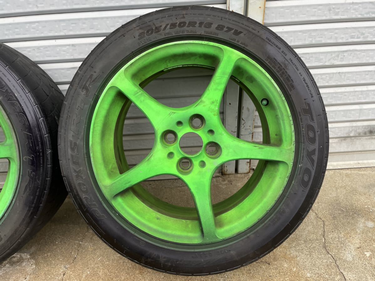 トヨタ MR-S 純正 16インチ 7J+45 リア ホイール TOYO プロクセスR1R 