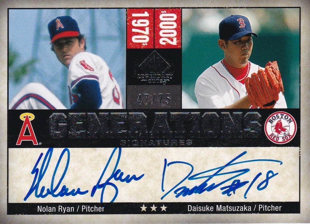 激安大特価，新作登場 松坂大輔 2008 SP LEGENDARY CUTS AUTO /75 直筆サイン Nolan Ryan(Topps)｜売買されたオークション情報、yahooの商品情報をアーカイブ公開 - オークファン シングルカード