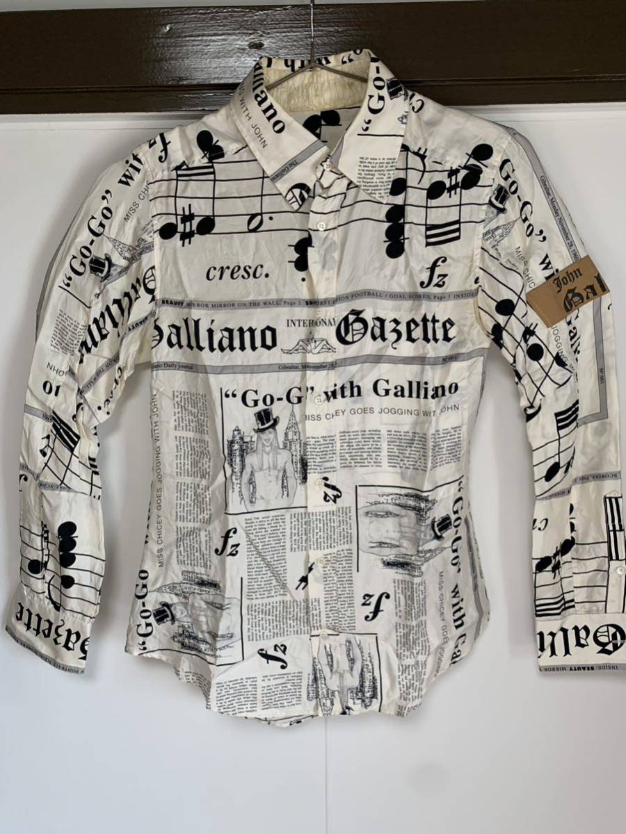 John Galliano ジョンガリアーノ 腕章 音符シャツ(トップス)｜売買され 