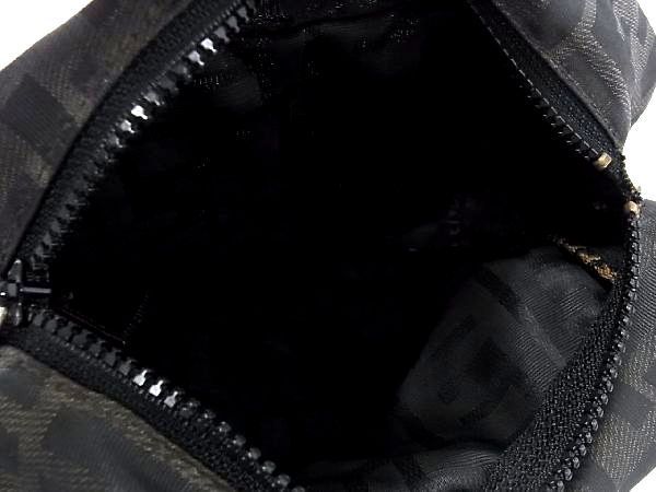 1円 FENDI フェンディ ズッカ柄 ナイロン ハンドバッグ ミニバッグ