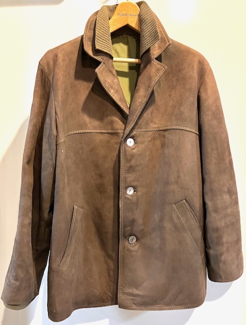 【人気，本物保証】 ヨーロッパの雰囲気抜群 ヴィンテージ ヌバックレザージャケット Made in Germany(Lサイズ)｜売買されたオークション情報、yahooの商品情報をアーカイブ公開 - オークファン ジャンパー、ブルゾン一般