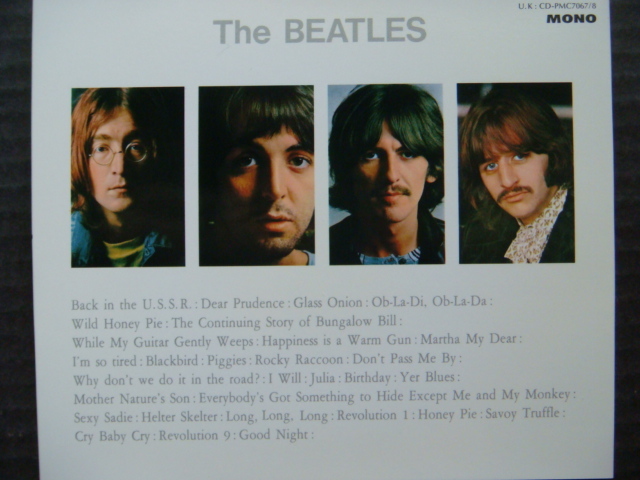 THE BEATLES/ザ・ビートルズ「WHITE ALBUM/ホワイト・アルバム MONO 