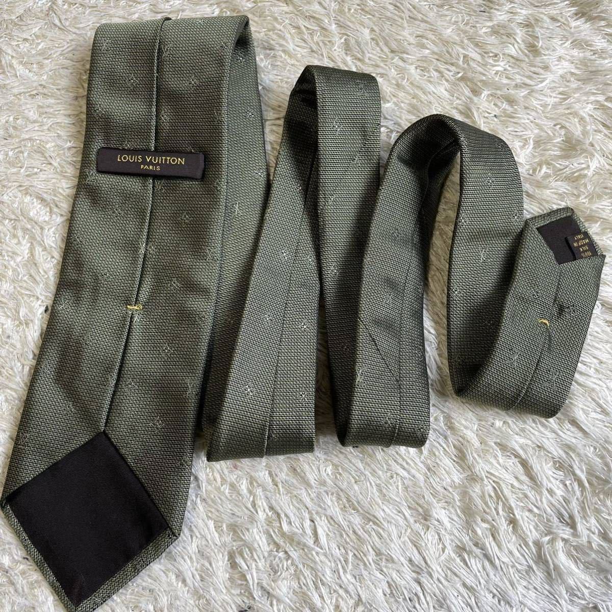 1円 極美品 ルイヴィトン LV LOUIS VUITTON ネクタイ メンズ 紳士