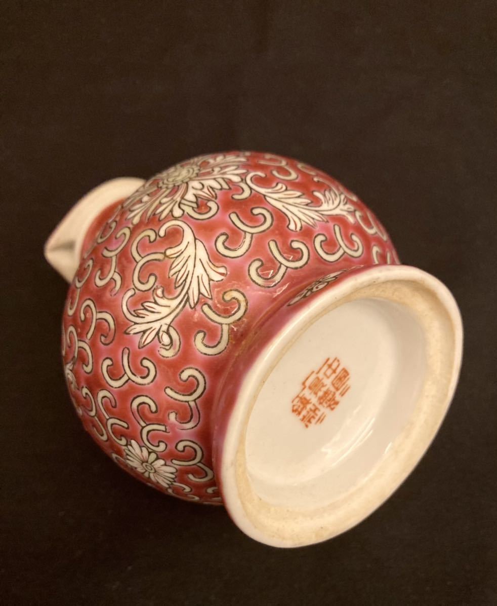 景徳鎮　粉彩徳利　茶器　茶道具　色絵唐物　_2