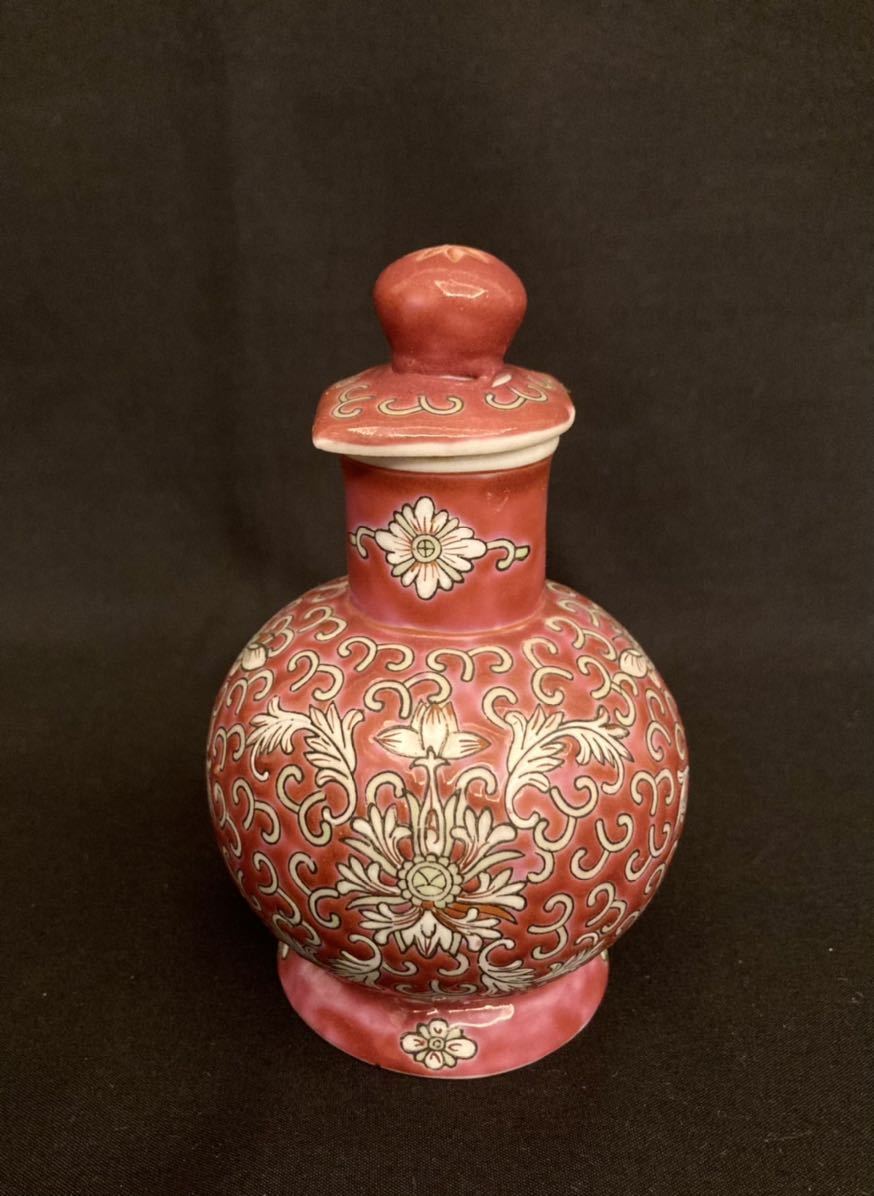 景徳鎮　粉彩徳利　茶器　茶道具　色絵唐物　_3