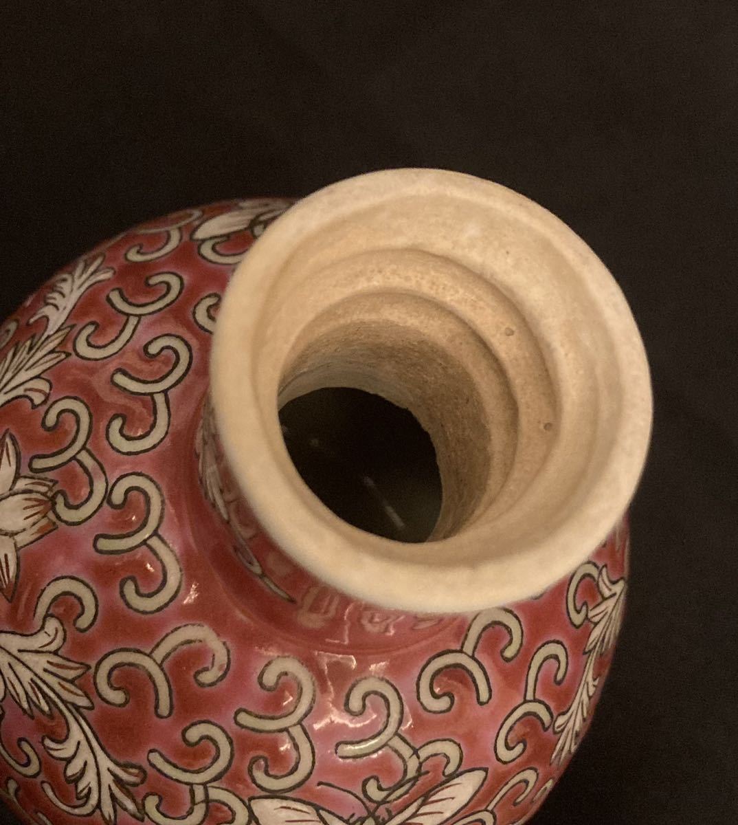 景徳鎮　粉彩徳利　茶器　茶道具　色絵唐物　_4