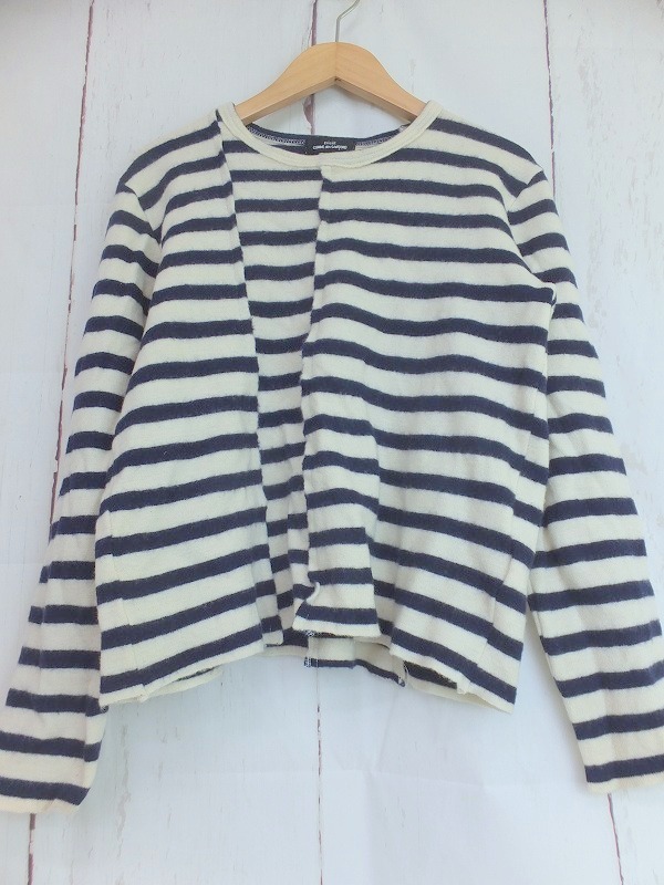 2026 tricot COMME des GARCONS トリココムデギャルソン デザインボーダーニット ブラック オフ 毛100% TN-T037 AD2004 ジュンヤ ニノミヤ(その他)｜売買されたオークション情報、yahooの商品情報をアーカイブ その他