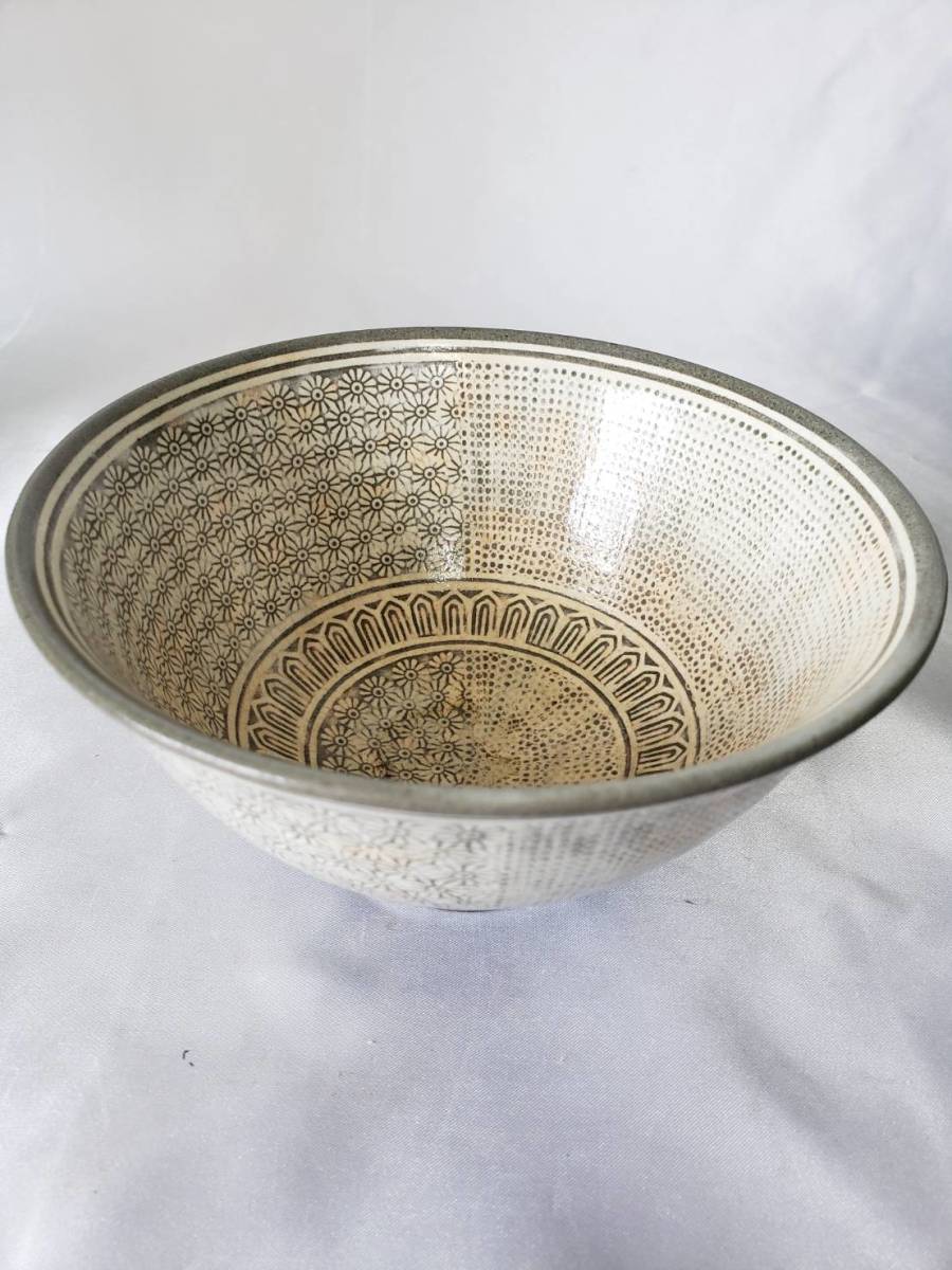 茶道具 韓国陶磁器 粉青沙器 三島茶碗 具誠會作 三島茶碗（朝鮮時代