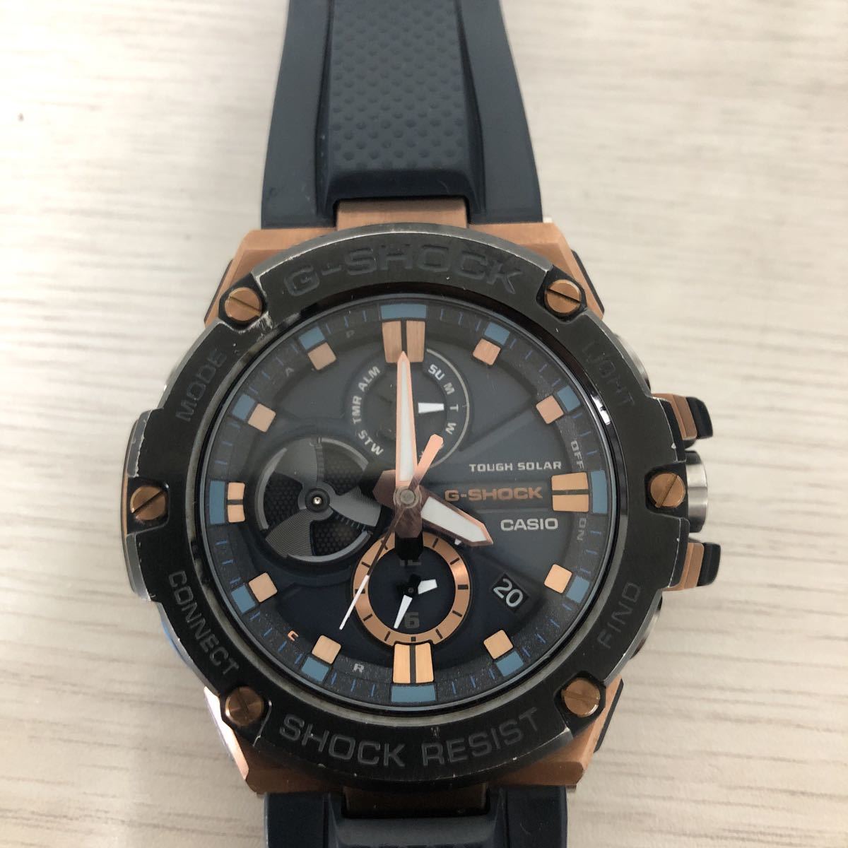 CASIO Gショック G-SHOCK 5513 タフソーラー GST-B100 ネイビー ピンク 