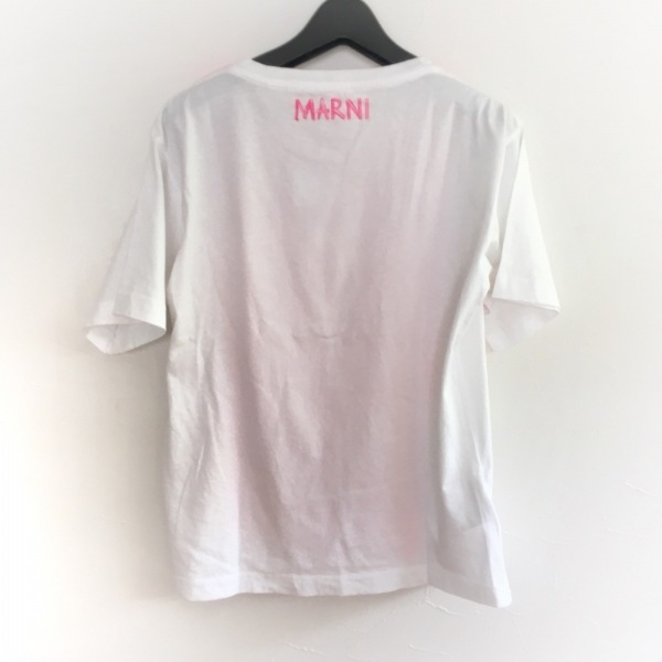 マルニ MARNI 半袖Tシャツ サイズ38 S - 白×ピンク レディース クルー 