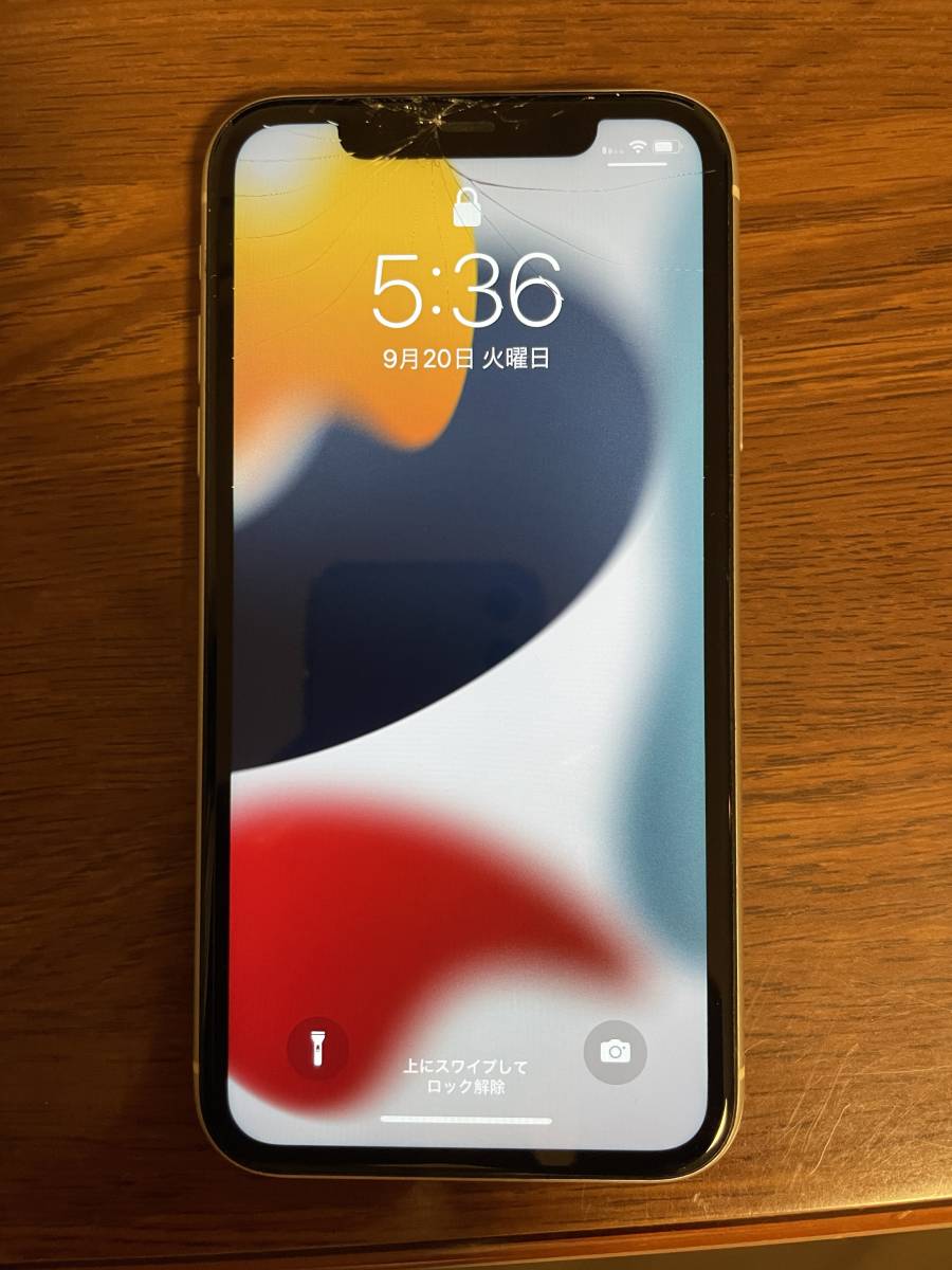 iPhone 11， ホワイト， 64GB 画面ヒビ アップルストア購入 0 iPhone ホワイト 89% 画面割れなし XR