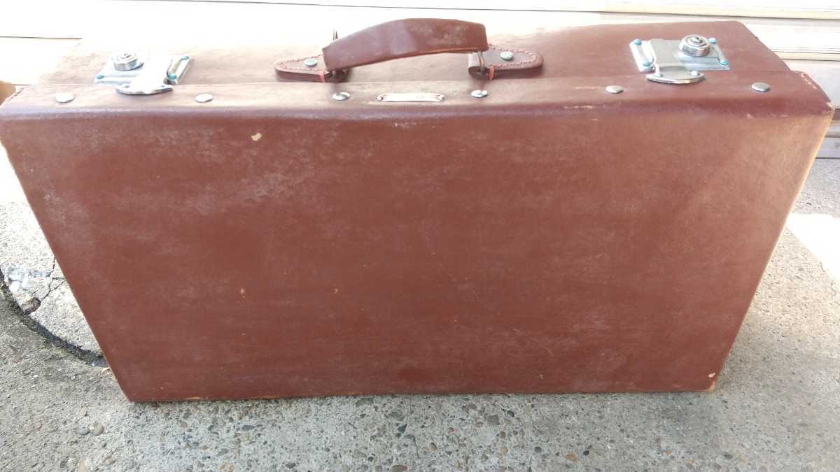 古いトランク 革皮製品 当時もの トランク 昭和レトロ アンティーク 横