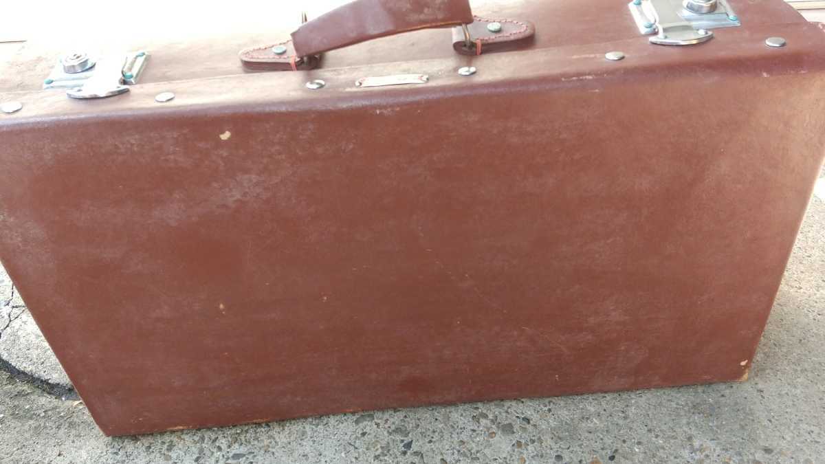 古いトランク 革皮製品 当時もの トランク 昭和レトロ アンティーク 横