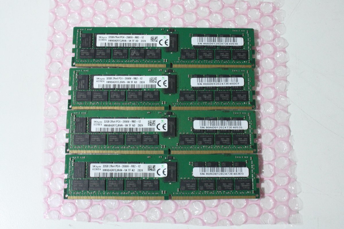 品質保証，限定SALE MA13 SKhynix 2Rx4 PC4-2666V-RB2-12 32GBx4枚セット 128GB(その他)｜売買されたオークション情報、yahooの商品情報をアーカイブ公開 - オークファン DIMM